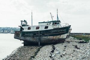 relitti di pesca Barche a il navi cimitero, camaret-sur-mer, finito, Bretagna, Francia 29 Maggio 2018 foto