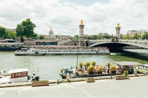 Parigi Francia 02 giugno 2018 pont alexandre iii bridgethe maggior parte ornato, stravagante ponte nel Parigi foto