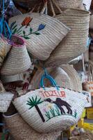 di vimini cestino nel Mercato, Gafsa, Tunisia foto