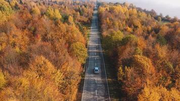 veduta aerea del paesaggio autunnale foto