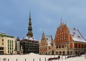 02.02.2022 riga Lettonia -casa di il punti neri cittadina sala piazza 1 foto