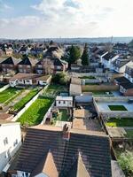 aereo Visualizza di Britannico cittadina e Residenziale quartiere di luton. foto