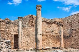 Dougga, romano rovine un' unesco mondo eredità luogo nel tunisia foto