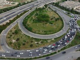 aereo Visualizza di alto modi nel città lahore di Pakistan su 2023-07-17. foto