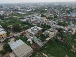 aereo Visualizza di difesa principale quadrato, un' piccolo cittadina nel lahore Pakistan. foto