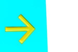 Smeraldo pointer con giallo indicando il direzione, iscrizione esci, manda un messaggio foto