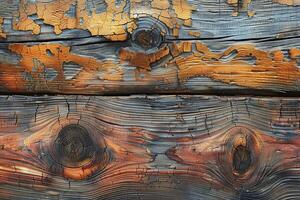 ai generato rustico legna grano struttura avvicinamento foto