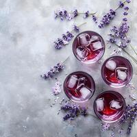 ai generato cocktail di lavanda fiore foto