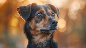 ai generato un' cane su un' pastello sfondo foto