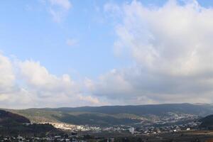 paesaggio nel il montagne nel settentrionale Israele. foto