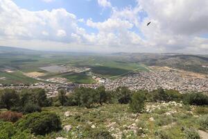 paesaggio nel il montagne nel settentrionale Israele. foto