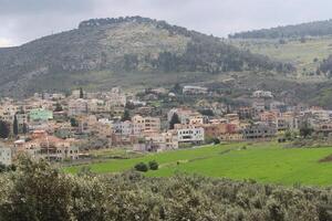 paesaggio nel il montagne nel settentrionale Israele. foto