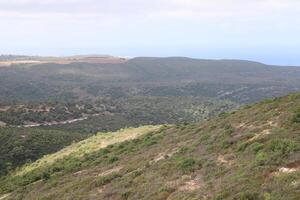 paesaggio nel il montagne nel settentrionale Israele. foto