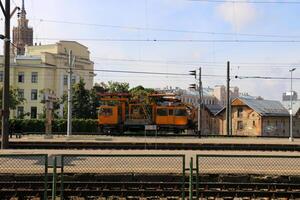 un' nuovo ferrovia è essere costruito. foto