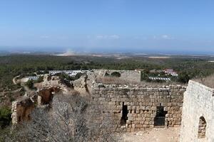 02 12 2024 haifa Israele. sì, sì è il rovine di un' crociato e epoca ottomana fortezza nel occidentale Galilea, Israele. foto