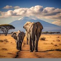 foto elefanti nel amboseli nazionale parco Kenia Africa