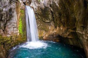 sapadere canyon con fiume e cascate nel il Toro montagne vicino Alanya, tacchino foto