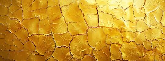 avvicinamento di giallo parete con peeling dipingere foto