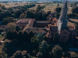 abbazia di chiaravalle aereo fotografia. milano, Italia 3.08.2023 foto