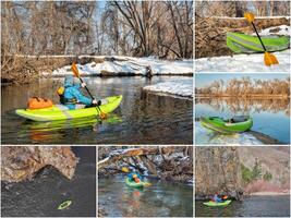 paddling gonfiabile whitewater kayak - immagine collezione foto