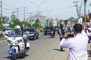 Sorong, Papua Occidentale, Indonesia, 4 ottobre 2021. Visita di Stato del Presidente dell'Indonesia, Joko Widodo. foto