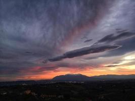 tramonto sulla majella in abruzzo foto