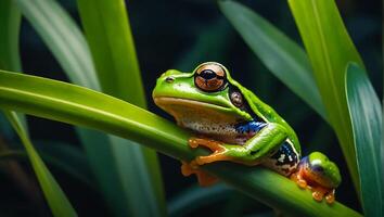 tropicale bellissimo albero rana giungla foto