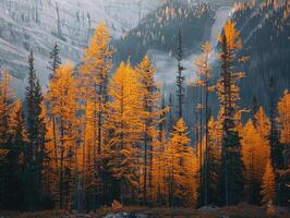 foresta paesaggio nel autunno colori foto