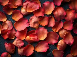 rosa petalo ritratto su nero sfondo foto