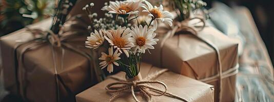 i regali e fiori celebrazione foto