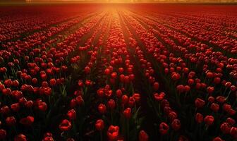 tulipano campo a Alba, tulipano sfondo foto