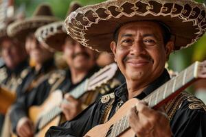 ai generato mariachi gruppo musicale, cinco de mayo celebrazione. ai generato foto