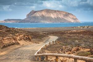 la graciosa - su il modo per las conchas spiaggia foto