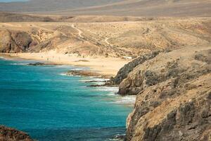 Lanzarote EL papagayo playa spiaggia nel canarino isole foto