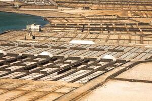 sale lavori di Janubio, lanzarote, canarino isole foto