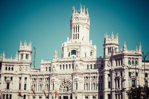 plaza de la cibeles quello di Cibele piazza - centrale inviare ufficio palacio de comunicazioni, Madrid, Spagna. foto