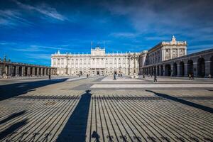 reale palazzo di Madrid è il ufficiale residenza di il spagnolo reale famiglia a il città di Madrid, Spagna foto