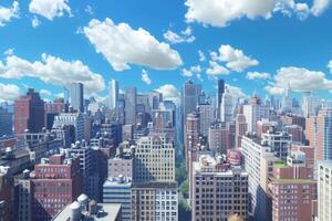 paesaggio urbano Visualizza sotto blu cielo su soleggiato giorno foto