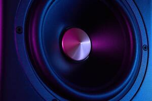 multimedia acustico suono altoparlante con neon illuminazione foto