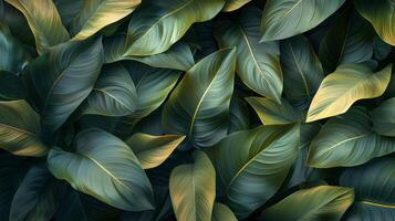 ai generato vicino su di verde leafed pianta foto