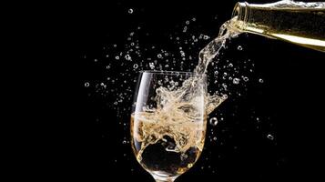 ai generato un' scoppiare di effervescente Champagne. generativo ai foto