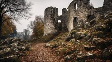 antico castello mantenere nel rovine foto