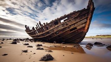 spiaggia naufragio Esposto alle intemperie foto