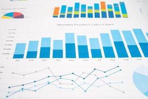 grafico o carta millimetrata. concetto di dati finanziari, contabili, statistiche e aziendali. foto