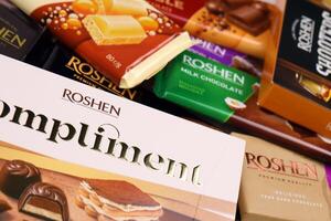 Kharkiv, Ucraina - gennaio 2, 2021 roshen cioccolato produzione. roshen confetteria società è un' ucraino confetteria produzione gruppo foto