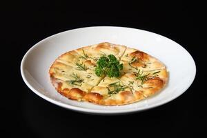 focaccia, classico italiano piatto foto