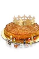 passo di passo di il galette des rois, Natale torta, classico di francese cucina foto