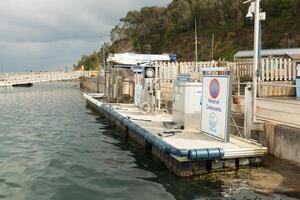 Morgat, Francia 29 Maggio 2018 gas stazione per navi e Barche su il porta foto