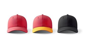 realistico baseball berretto davanti Visualizza modello impostato con testo logo modello. foto
