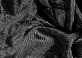 nero e bianca stoffa modello vicino Visualizza, tessile Materiale sfondo foto